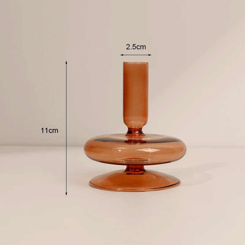 Portacandele in vetro pregiato per candelieri.