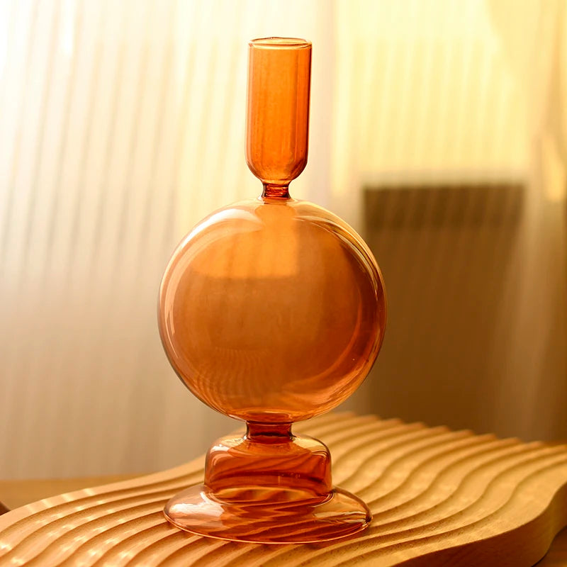 Portacandele in vetro pregiato per candelieri.