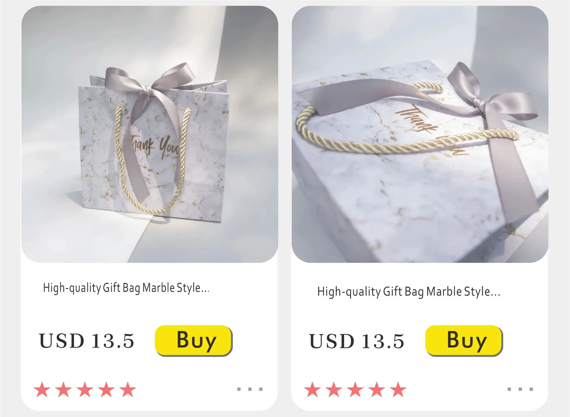 Nuova scatola regalo creativa in marmo grigio per feste e baby shower