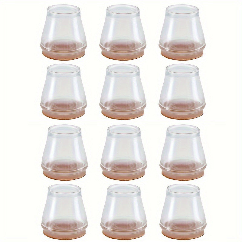 Gambe per sedie con tappetini trasparenti, silenziose e resistenti all'usura, custodia protettiva