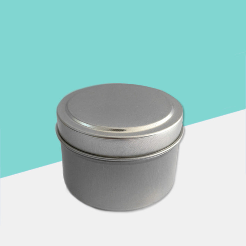 Candela in barattolo da 4 oz con coperchio convesso, contenitore in ferro per aromaterapia.