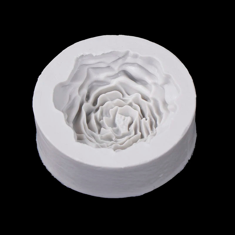 Grande stampo per candela in silicone a forma di peonia 3D
