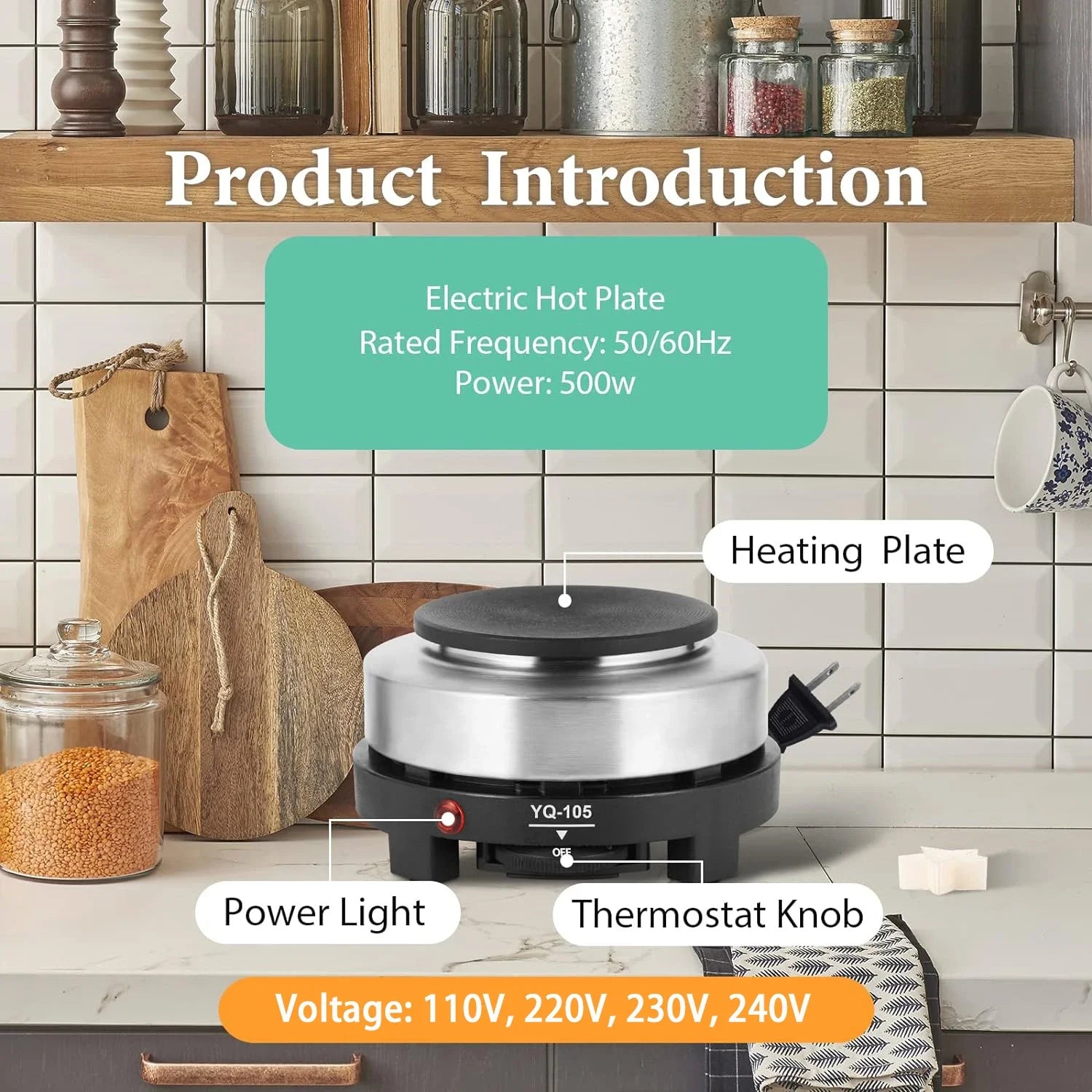 Kit per la fabbricazione di candele con fornello elettronico da 500 W, set di strumenti per principianti con crogiolo