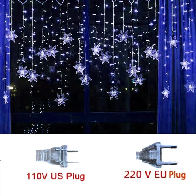 Tenda luminosa a LED a forma di fiocco di neve, 3,2 m.