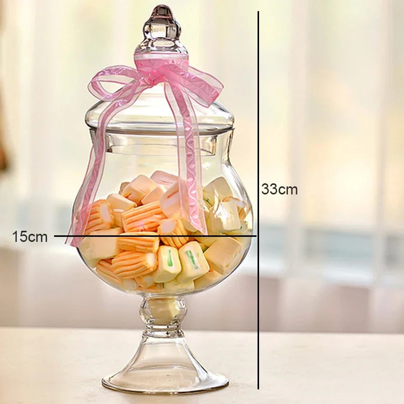 Barattoli di vetro per caramelle, forniture trasparenti, decorazioni per matrimoni.