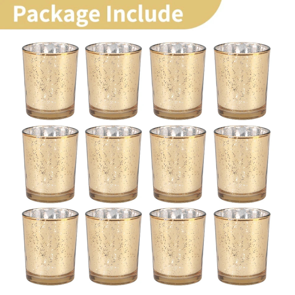 Portacandele tealight in vetro al mercurio