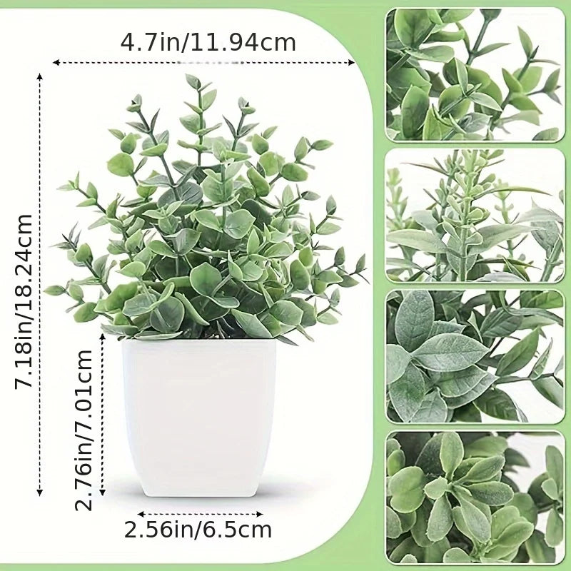 Bonsai finti, piante artificiali in vaso, 4 pezzi per la decorazione della casa