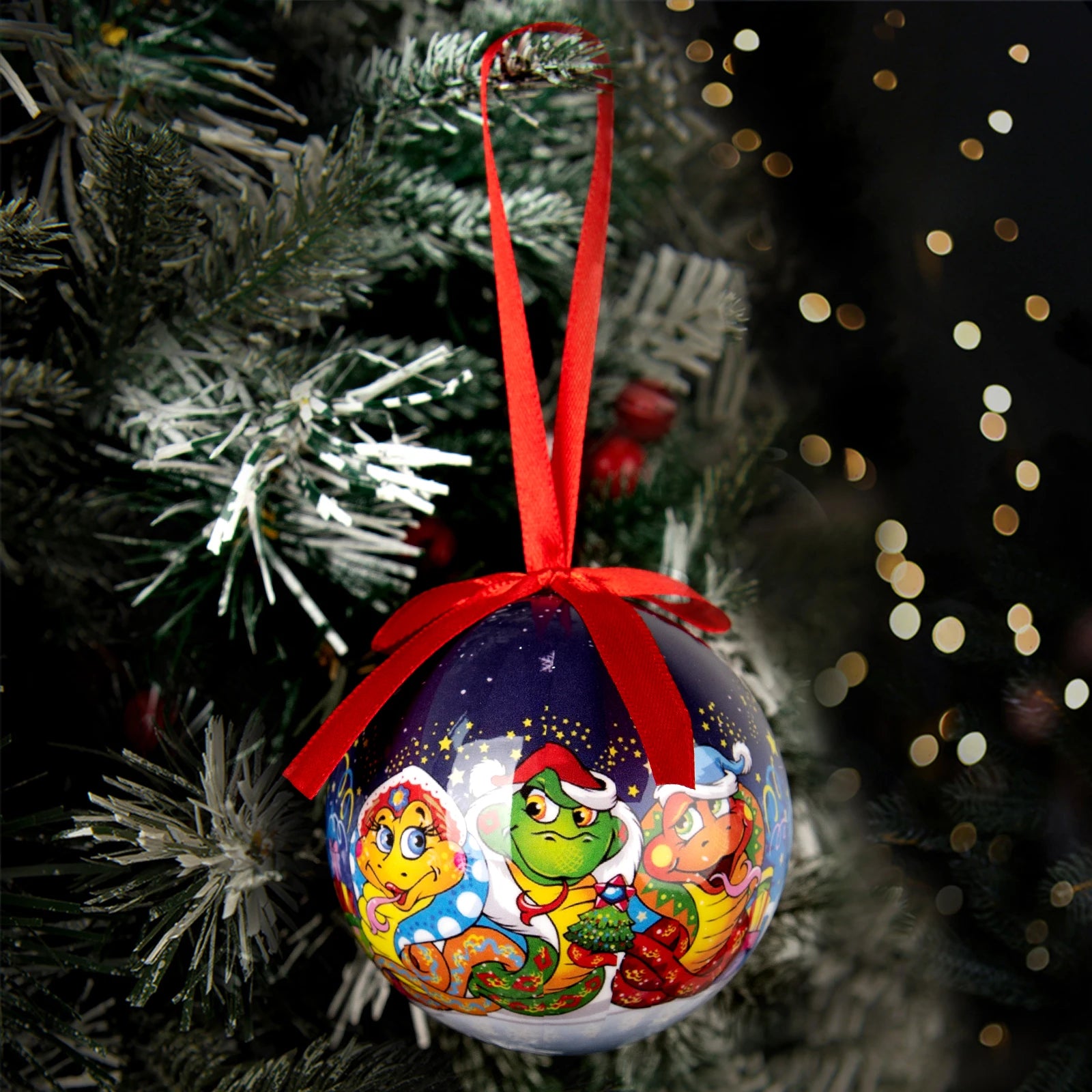 Palle di Natale, pendenti natalizi, decorazioni per l'albero, palline multicolori, set di decorazioni per feste in casa, palline decorative natalizie Navidad