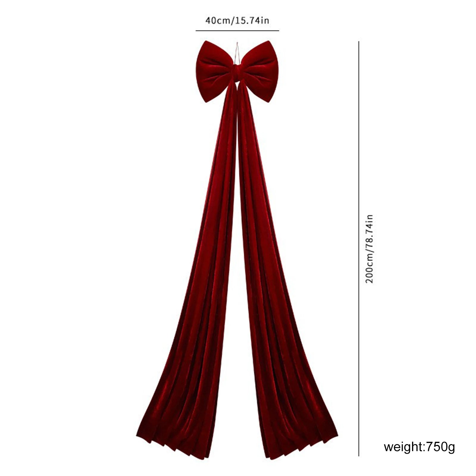 Fiocco di Natale grande per la decorazione dell'albero.