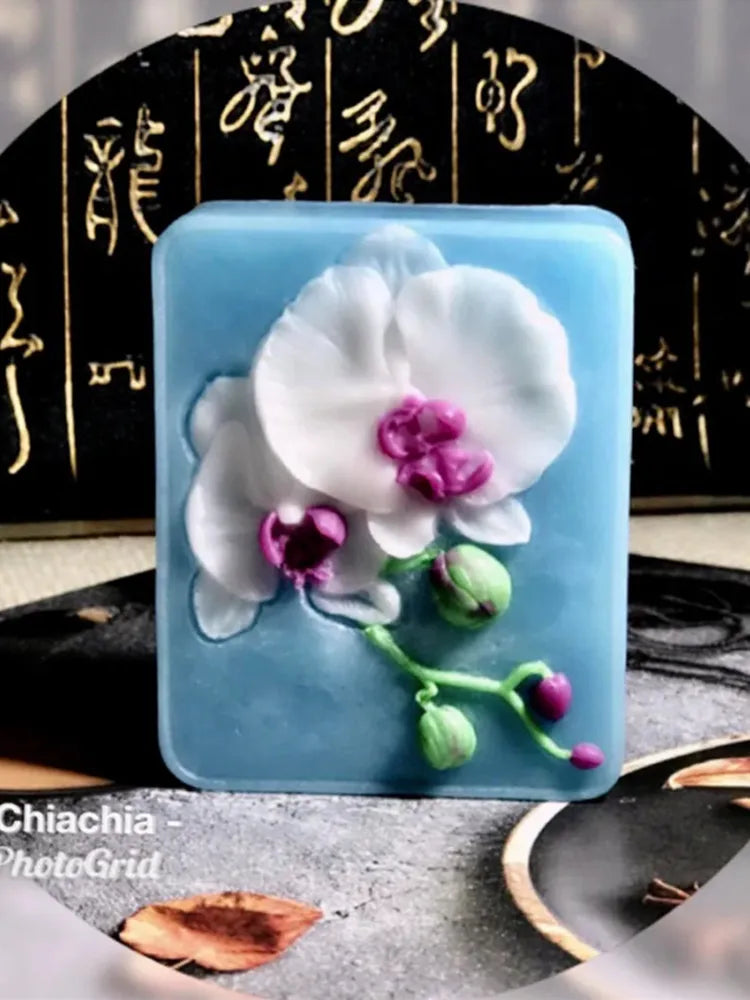 Elegante stampo per sapone a forma di girasole rettangolare 3D
