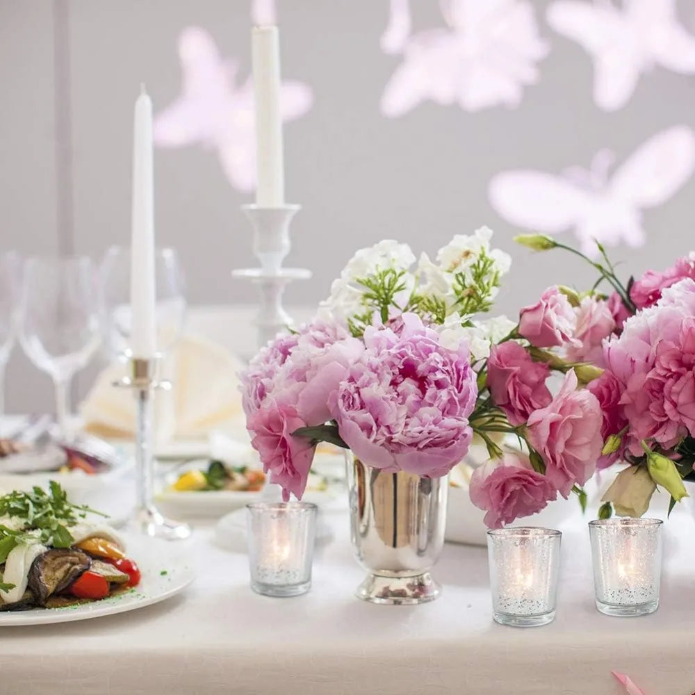 Portacandele tealight in vetro al mercurio