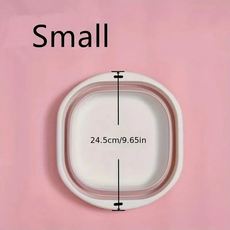 Cestini portabiancheria pieghevoli per lavabo, confezione da 3, salvaspazio.