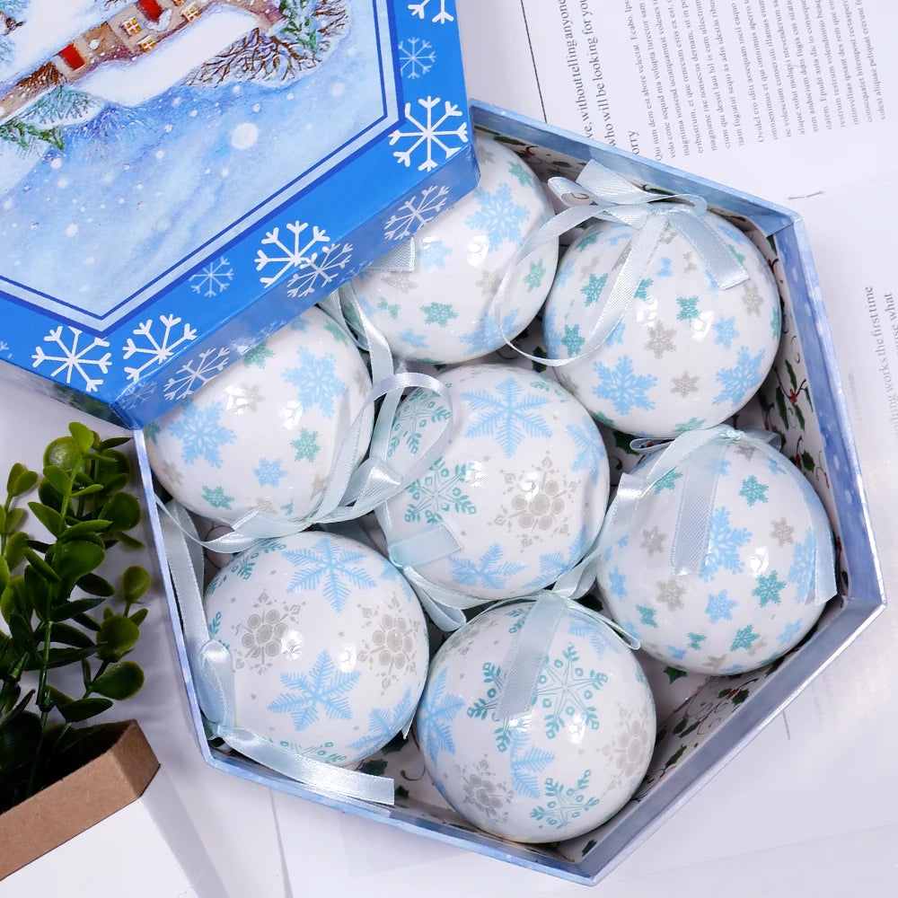 Palle di Natale, pendenti natalizi, decorazioni per l'albero, palline multicolori, set di decorazioni per feste in casa, palline decorative natalizie Navidad