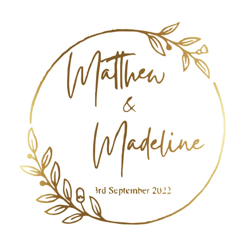 Etichette adesive trasparenti in lamina d'oro, ideali per tutti gli articoli di cancelleria per eventi.