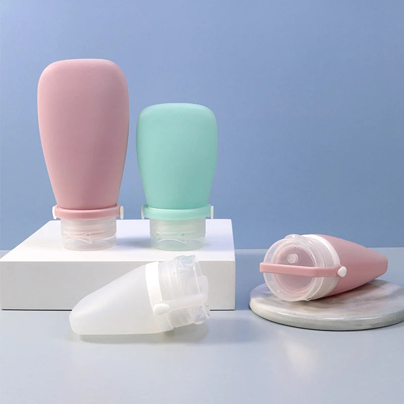Bottiglia da viaggio portatile in silicone per cosmetici, bottiglia vuota ricaricabile