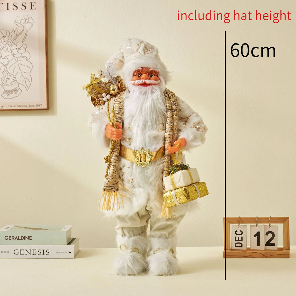Grandi bambole di Babbo Natale decorative da 60 cm, Babbo Natale in piedi.