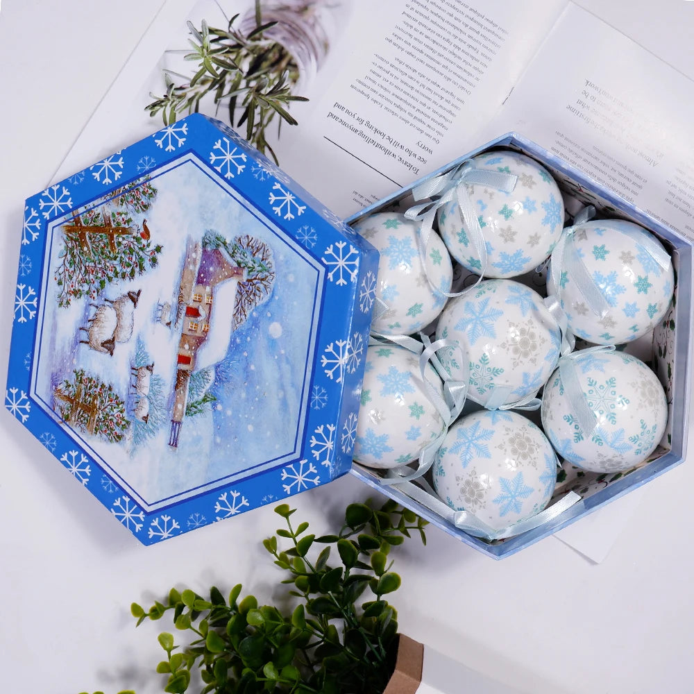 Palle di Natale, pendenti natalizi, decorazioni per l'albero, palline multicolori, set di decorazioni per feste in casa, palline decorative natalizie Navidad