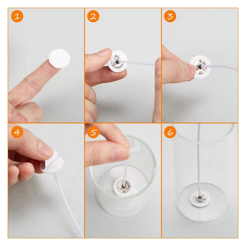 Adesivi per stoppini 100 pezzi da 20 mm per la fabbricazione di candele