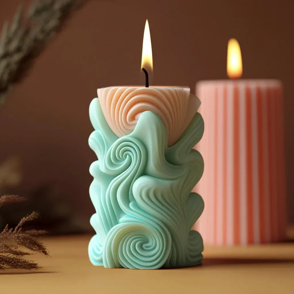 Grande stampo in silicone per candela a forma di rosa con fiore di peonia