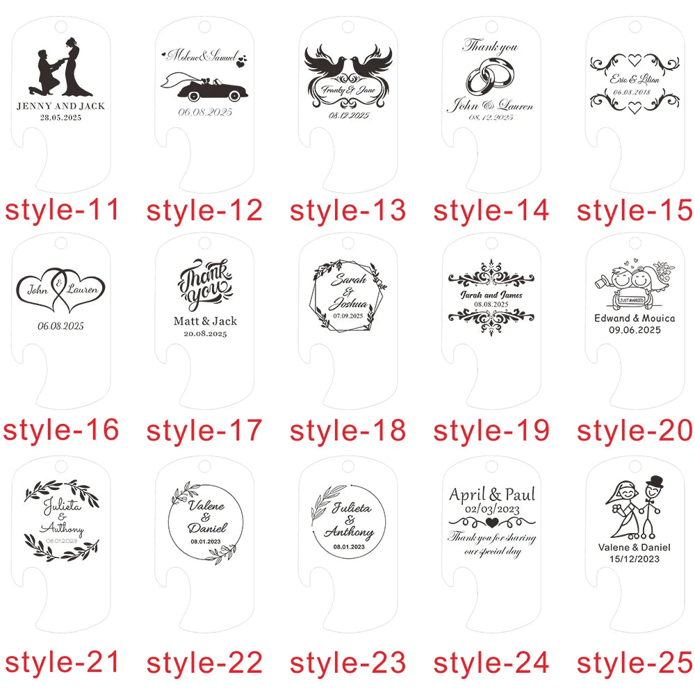 Apribottiglie con incisione laser personalizzata, portachiavi in ​​acciaio inossidabile dorato.