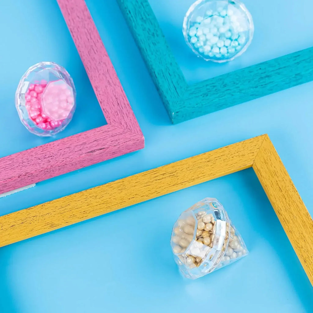 Scatole di caramelle a forma di diamante, trasparenti, per bomboniere di nozze, contenitore da 12 pezzi.