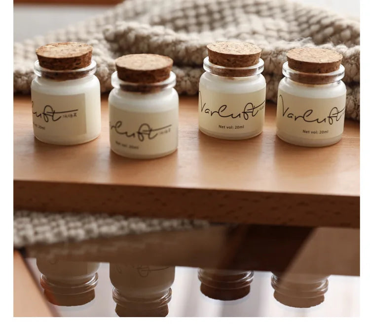 Candela di cera di soia per aromaterapia in formato mini.