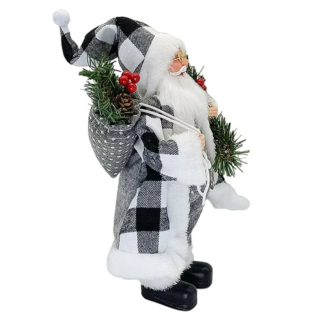 Babbo Natale seduto in piedi, bambola natalizia da 12 pollici.