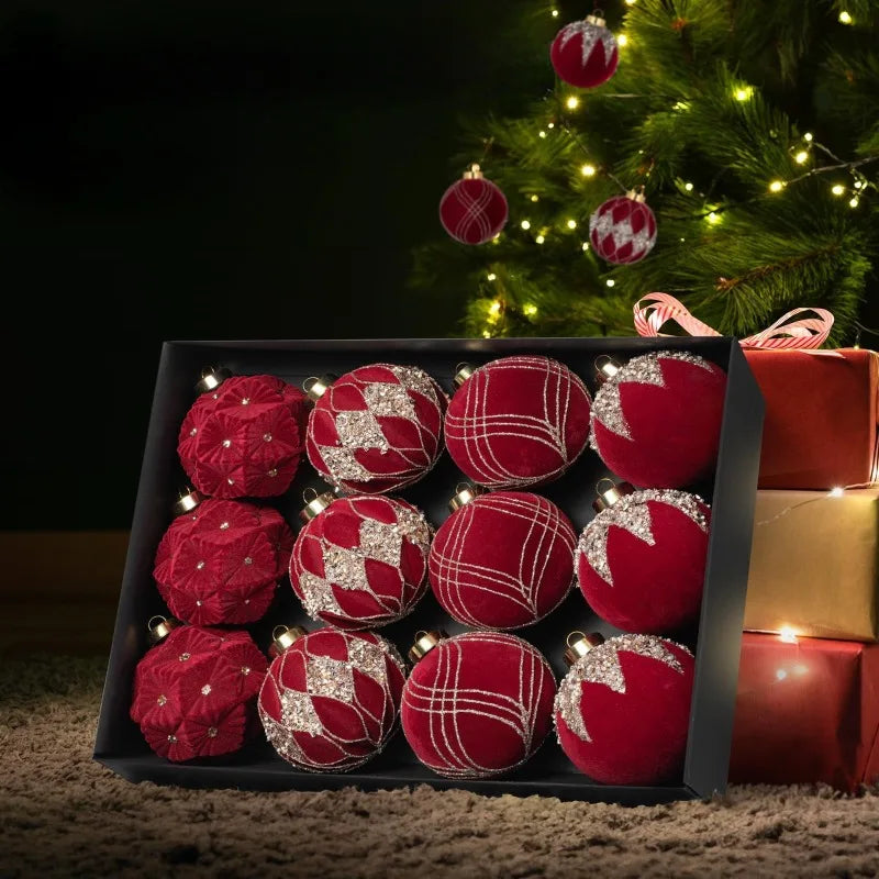 Palline di Natale decorative per l'albero, 12 pezzi.