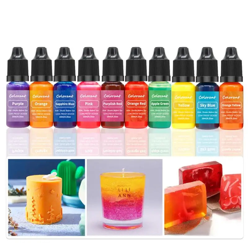 Pigmento colorante per candele, liquido per aromaterapia, 10 ml