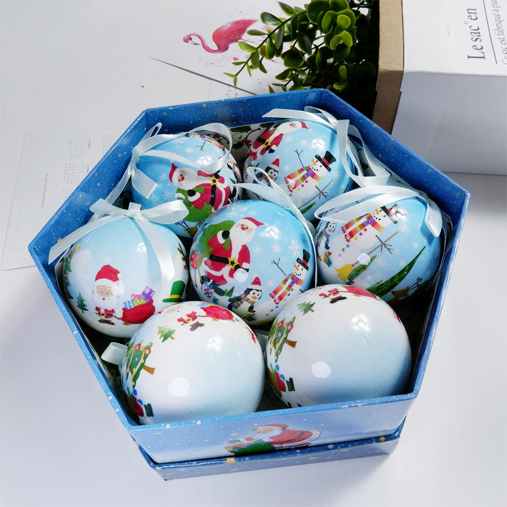 Palle di Natale, pendenti natalizi, decorazioni per l'albero, palline multicolori, set di decorazioni per feste in casa, palline decorative natalizie Navidad