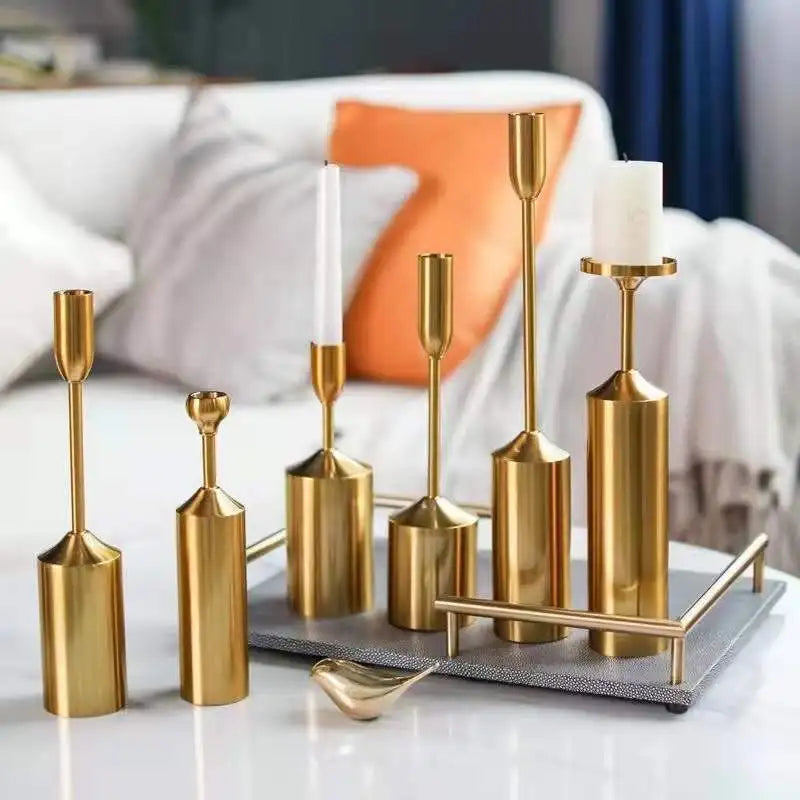 Portacandele in metallo retrò in stile europeo