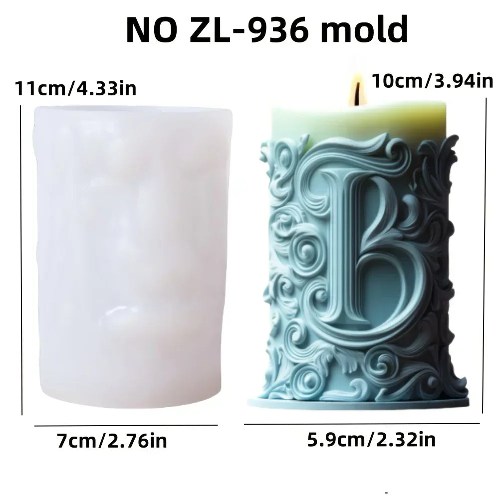 Stampo in silicone per candele cilindriche in gesso a forma di fiore di lavanda