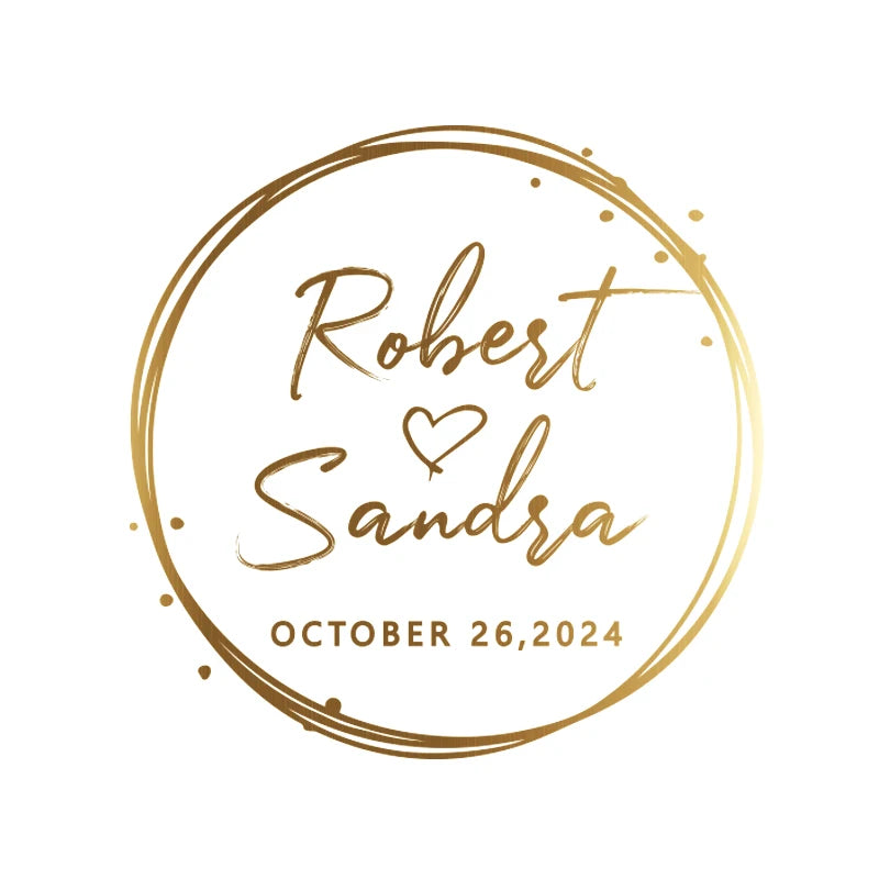 Etichette adesive trasparenti in lamina d'oro, ideali per tutti gli articoli di cancelleria per eventi.