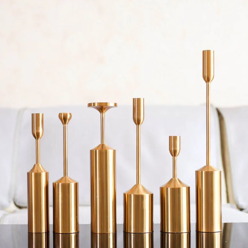 Portacandele in metallo retrò in stile europeo