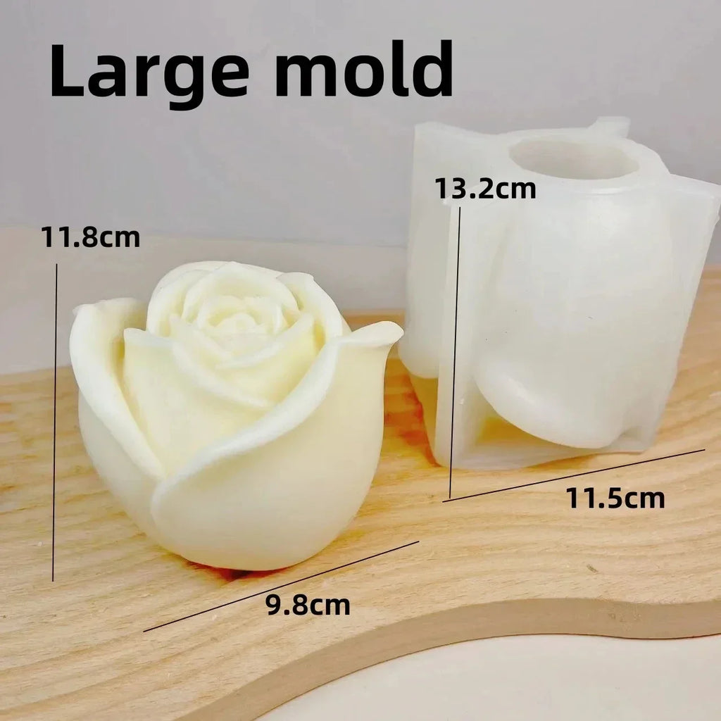 Grande stampo in silicone 3D per candela a forma di fiore di peonia