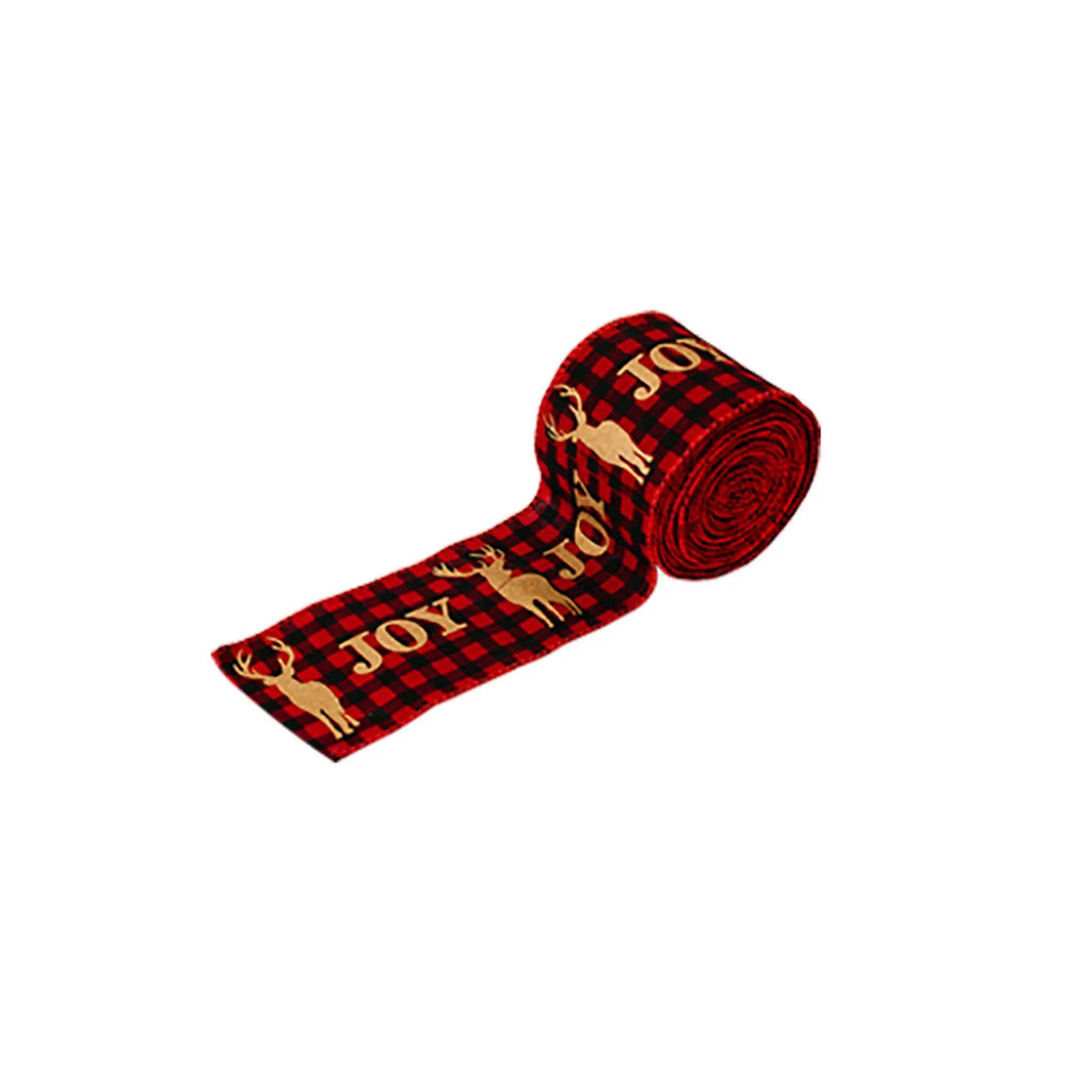 Ghirlanda natalizia in tessuto di iuta con nastro regalo.