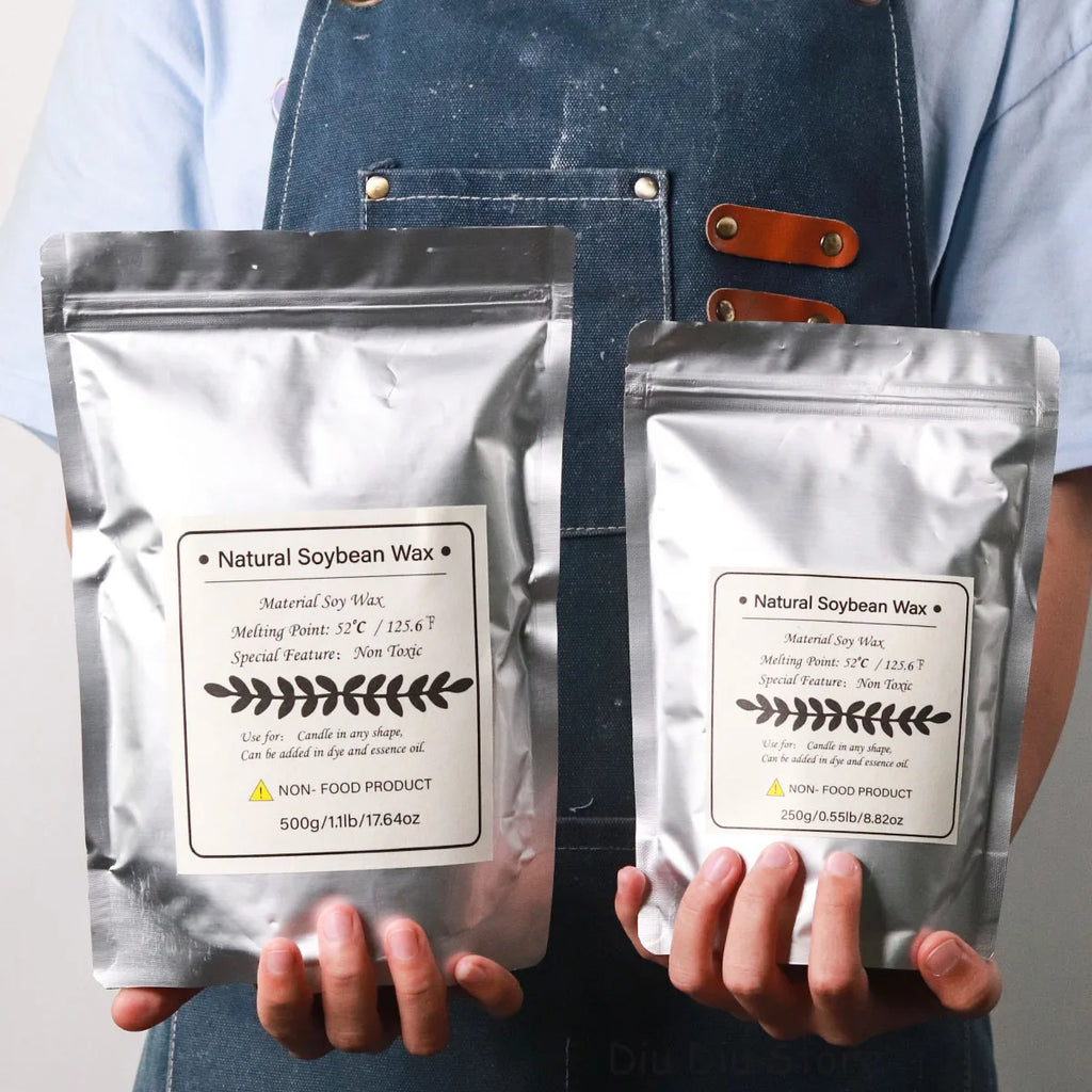 Candela profumata in granuli di cera di soia naturale, materiale 100% senza additivi