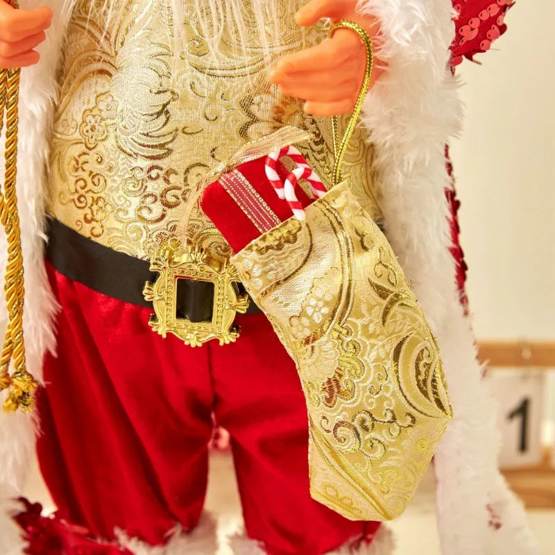 Grandi bambole di Babbo Natale decorative da 60 cm, Babbo Natale in piedi.