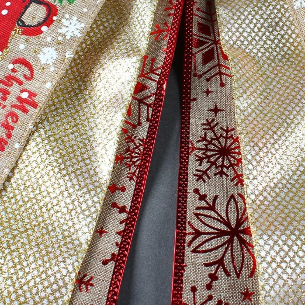 Decorazione per albero di Natale con fiocco appeso a nastro lungo