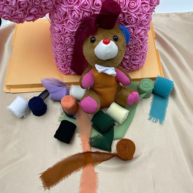 Nastro di pizzo, nastro di seta chiffon, fiori