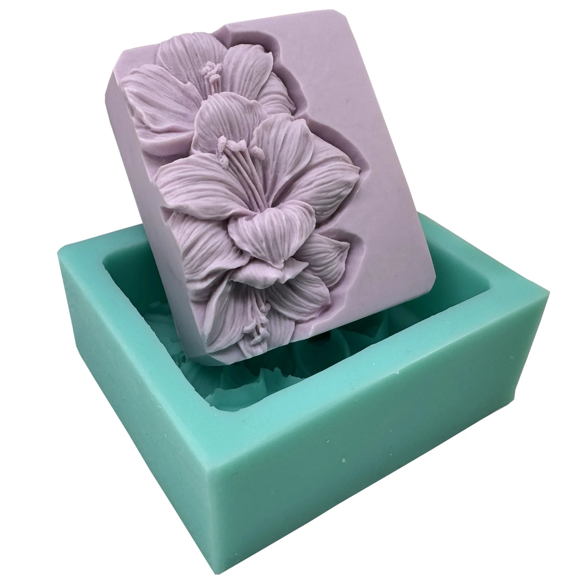 Elegante stampo per sapone a forma di girasole rettangolare 3D