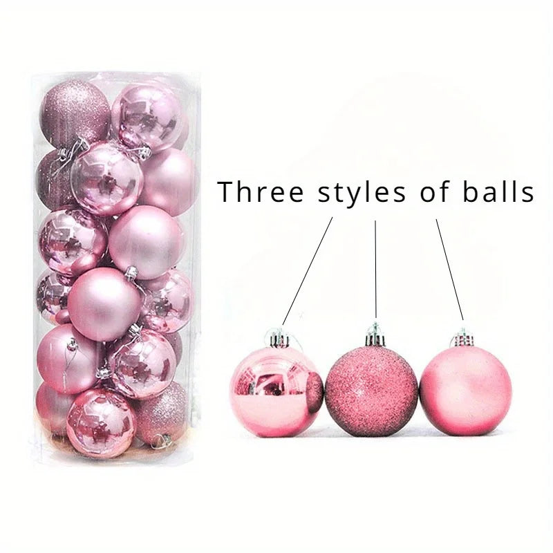 Palle di Natale festive da appendere all'albero.