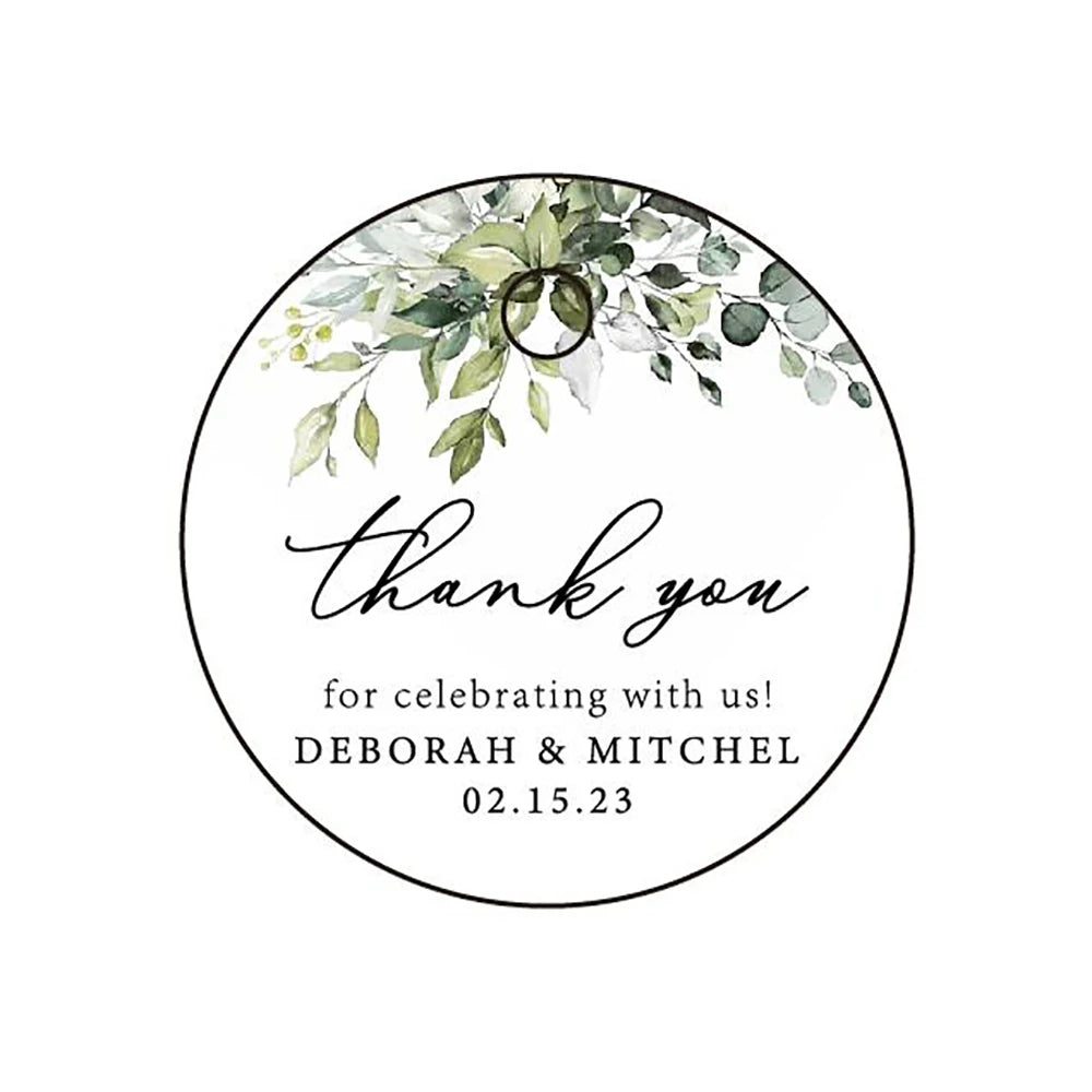 Personalisierte Dankeschön-Geschenkanhänger zur Hochzeit, 100 Stück
