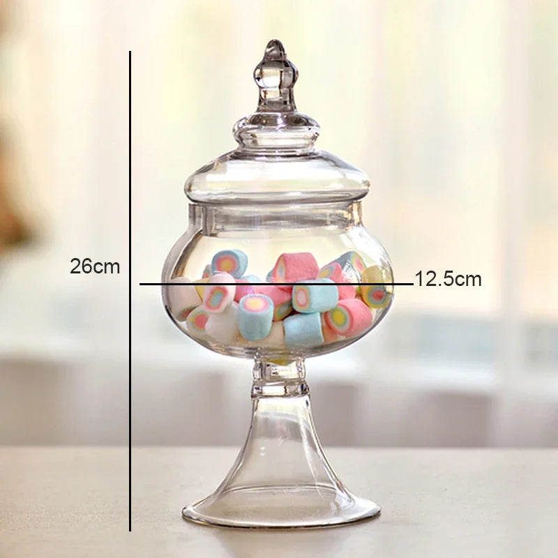 Barattoli di vetro per caramelle, forniture trasparenti, decorazioni per matrimoni.
