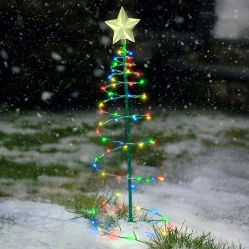 Luci solari a LED per albero di Natale, da esterno, da giardino, da cortile.
