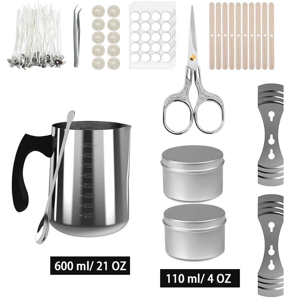 Kit per la fabbricazione di candele con fornello elettronico da 500 W, set di strumenti per principianti con crogiolo