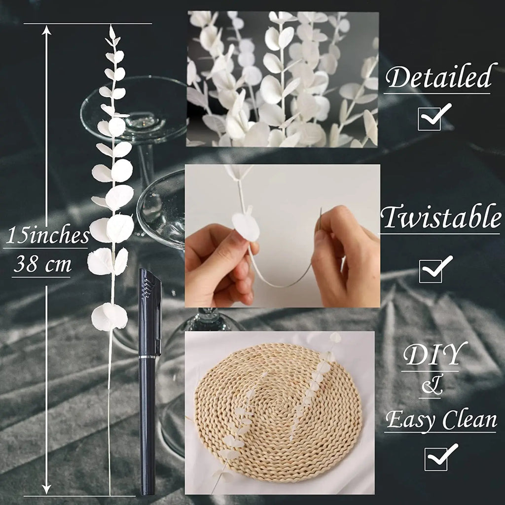 Pianta finta di eucalipto artificiale Silver Dollar Greenery.