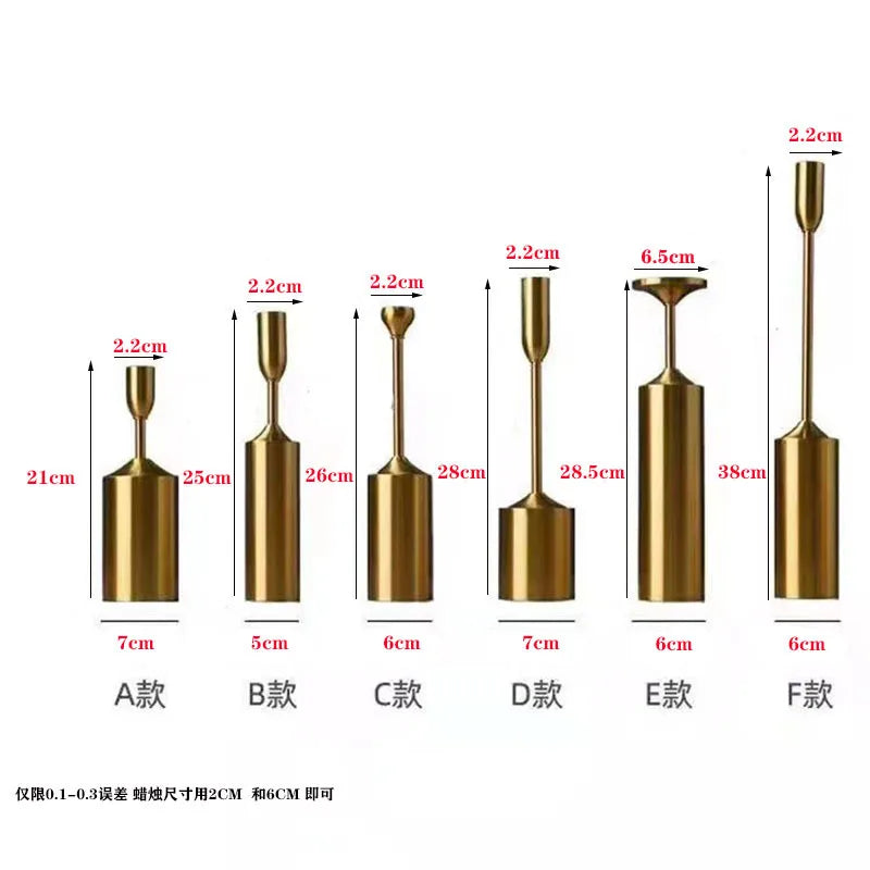 Portacandele in metallo retrò in stile europeo