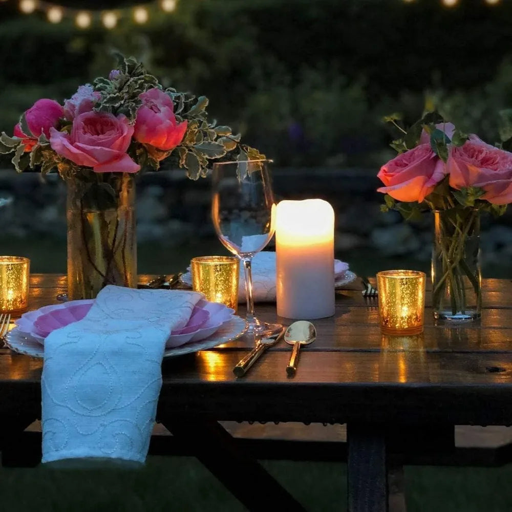 Portacandele tealight in vetro al mercurio