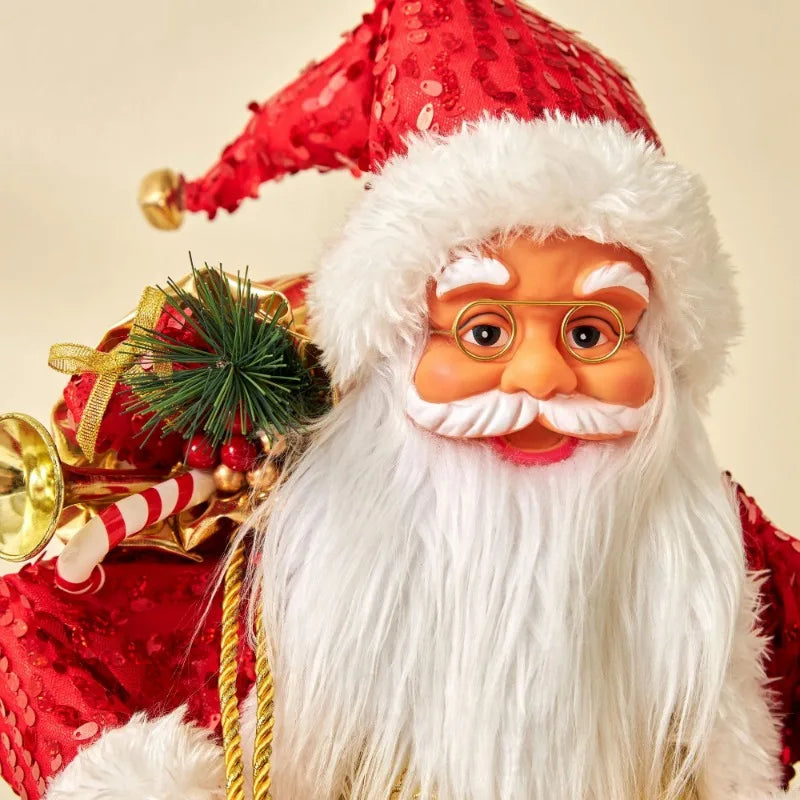 Grandi bambole di Babbo Natale decorative da 60 cm, Babbo Natale in piedi.